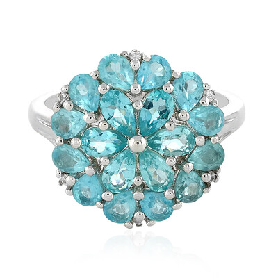 Bague en argent et Apatite bleue