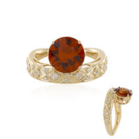 Bague en or et Zircon cognac (de Melo)