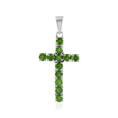 Pendentif en argent et Diopside de Russie