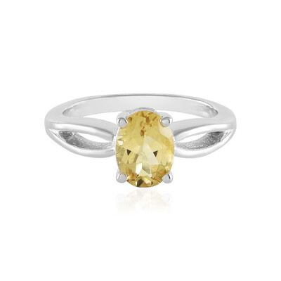 Bague en argent et Béryl jaune