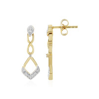 Boucles d'oreilles en argent et Diamant I2 (J)