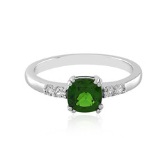 Bague en argent et Diopside de Russie