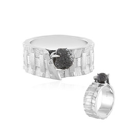 Bague en argent et Diamant couleur argent