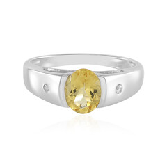 Bague en argent et Béryl jaune