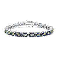 Bracelet en argent et Quartz mystique bleu