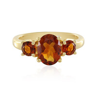 Bague en argent et Citrine brandy