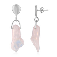 Boucles d'oreilles en argent et Quartz rose