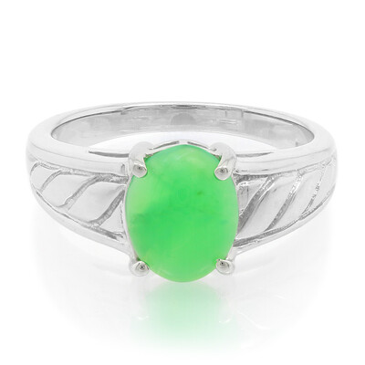 Bague en argent et Chrysoprase impériale