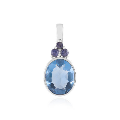 Pendentif en or et Fluorite bleue (KM by Juwelo)